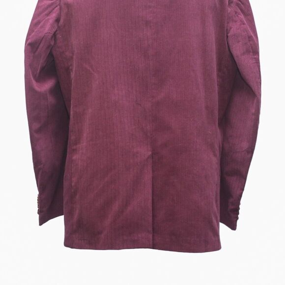 Mens Blazer Burgundy Velvet Dress Formal Party Jacket Wedding Sport Coat 46R - Picture 7 of 7